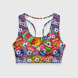 Женский спортивный топ Футбольные лиги паттерн