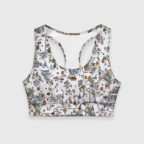 Женский спортивный топ Земли Башни - Герои 3 / 3D-принт – фото 1