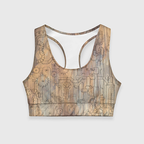 Женский спортивный топ Стимпанк элементы / 3D-принт – фото 1