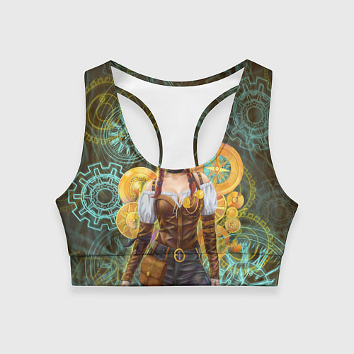Женский спортивный топ Стимпанк приключения / 3D-принт – фото 1