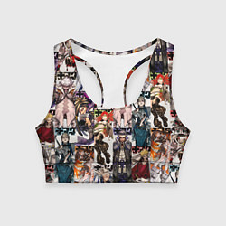 Топик спортивный женский Гачиакута герои, цвет: 3D-принт
