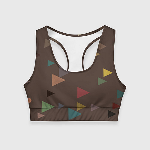 Женский спортивный топ Осень палитра глубокий лес / 3D-принт – фото 1