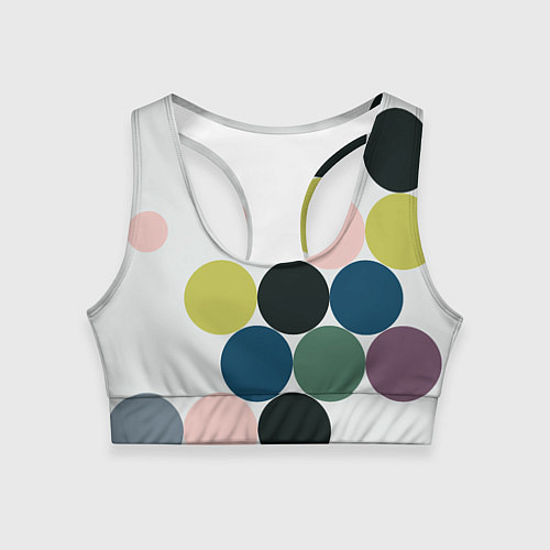 Женский спортивный топ Кластер чил - абстракция / 3D-принт – фото 1