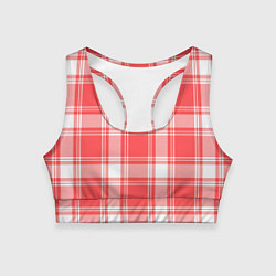 Женский спортивный топ Checked red white