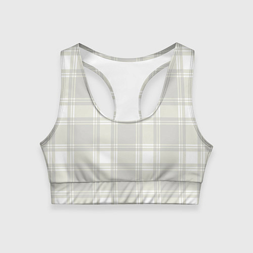 Женский спортивный топ Checked white completely / 3D-принт – фото 1