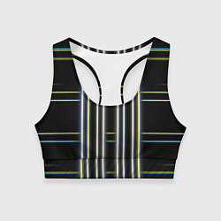 Женский спортивный топ Neon yellow blue white