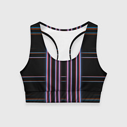 Женский спортивный топ Neon red blue black