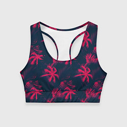 Женский спортивный топ Palm pink black