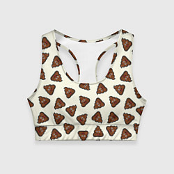 Топик спортивный женский Нашивки какашки, цвет: 3D-принт