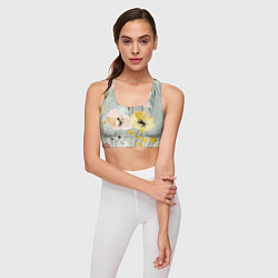 Топик спортивный женский Цветы и цветочки, цвет: 3D-принт — фото 2