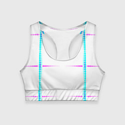 Женский спортивный топ Color white blue pink stripes