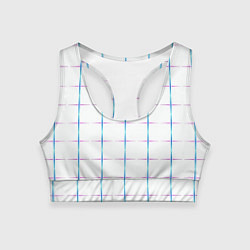 Женский спортивный топ Color white blue stripes
