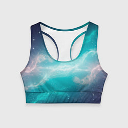 Топик спортивный женский Галактическое сияние небес, цвет: 3D-принт