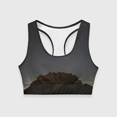 Женский спортивный топ Массив Метеген под звездами / 3D-принт – фото 1
