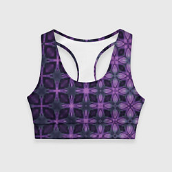 Топик спортивный женский Абстрактно-цветочный градиент, цвет: 3D-принт