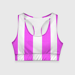 Топик спортивный женский Color pink white, цвет: 3D-принт