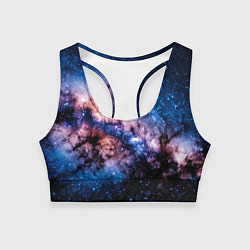 Топик спортивный женский Фантастический космос звёзды и туманности, цвет: 3D-принт