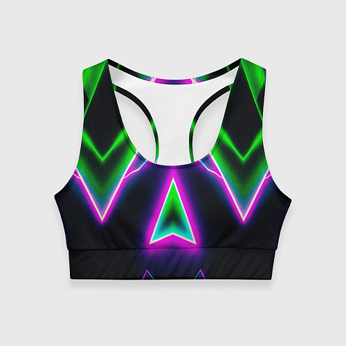 Женский спортивный топ Multicolored colorful color / 3D-принт – фото 1