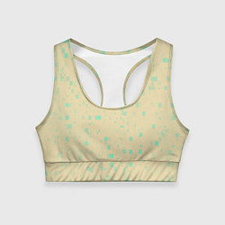 Топик спортивный женский Color beige turquoise, цвет: 3D-принт