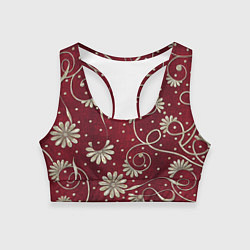Топик спортивный женский Красный бархат, цвет: 3D-принт