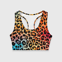 Топик спортивный женский Стилизованный леопардовый, цвет: 3D-принт