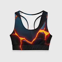 Топик спортивный женский Breaking block, цвет: 3D-принт