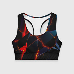 Топик спортивный женский Plate fracturing, цвет: 3D-принт