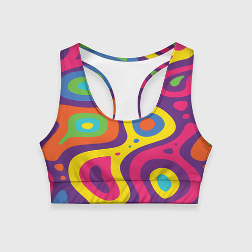 Женский спортивный топ Abstract tac / 3D-принт – фото 1