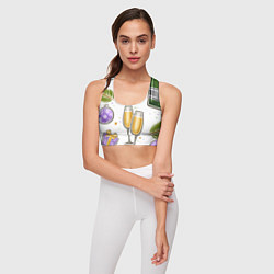 Топик спортивный женский Новогодний вайб, цвет: 3D-принт — фото 2