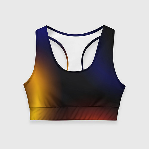 Женский спортивный топ Color black red blue / 3D-принт – фото 1