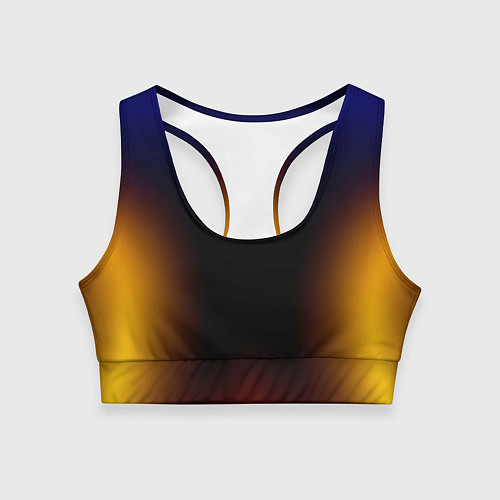 Женский спортивный топ Color black red blue / 3D-принт – фото 1