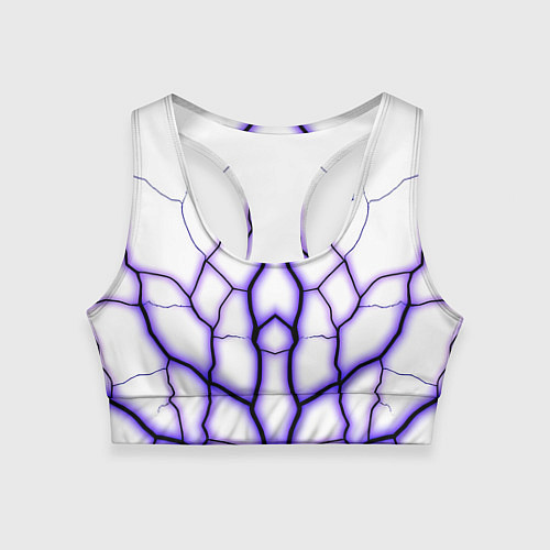 Женский спортивный топ Color white purple / 3D-принт – фото 1