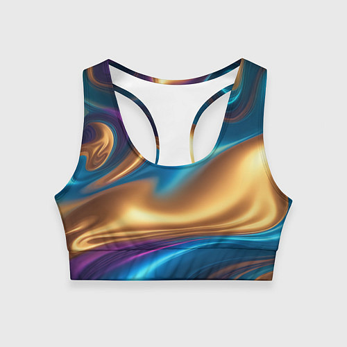 Женский спортивный топ Сплавы разноцветные / 3D-принт – фото 1