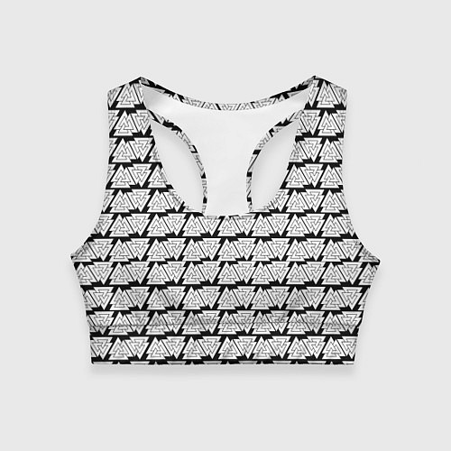 Женский спортивный топ Символы валькнут как защитная кольчуга / 3D-принт – фото 1