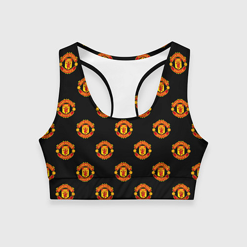 Женский спортивный топ Manchester United Pattern / 3D-принт – фото 1