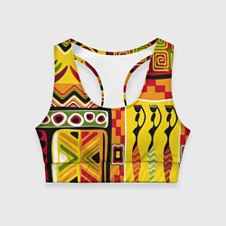 Топик спортивный женский Африка, цвет: 3D-принт