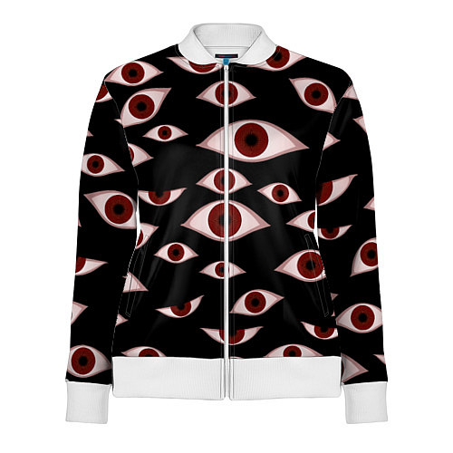 Женская олимпийка Глаза / 3D-Белый – фото 1