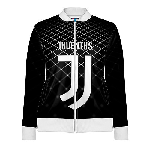 Женская олимпийка FC Juventus: Black Lines / 3D-Белый – фото 1