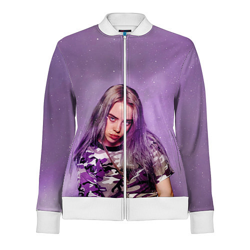 Женская олимпийка Billie Eilish: Violet Fashion / 3D-Белый – фото 1