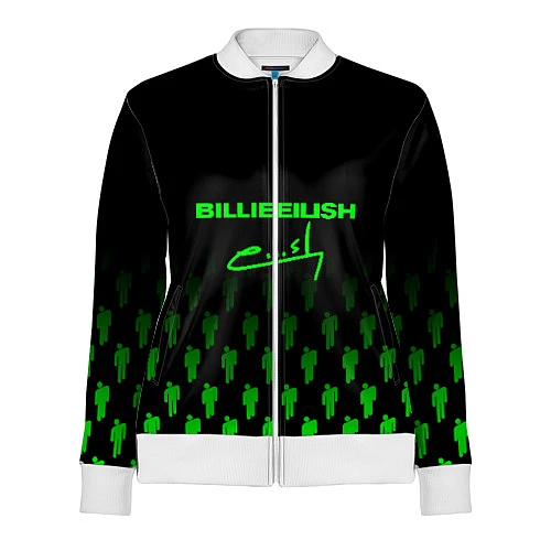 Женская олимпийка Billie Eilish: Green & Black Autograph / 3D-Белый – фото 1