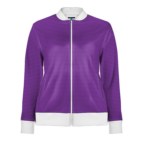 Женская олимпийка Фиолетовая волна / 3D-Белый – фото 1