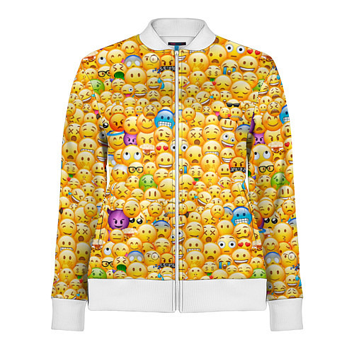 Женская олимпийка Смайлики Emoji / 3D-Белый – фото 1