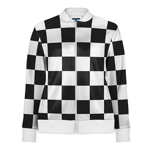 Женская олимпийка Шахматка / 3D-Белый – фото 1