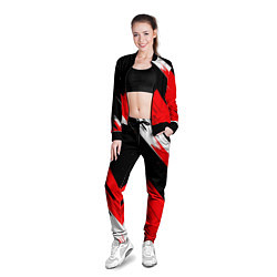 Олимпийка женская ТЕКСТУРА, цвет: 3D-черный — фото 2
