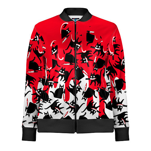 Женская олимпийка WHAT CAT / 3D-Черный – фото 1