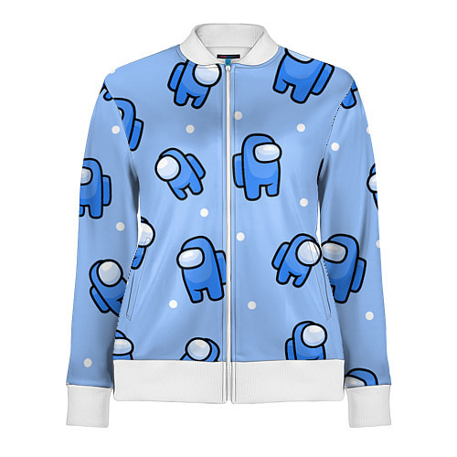 Женская олимпийка Among Us - Синий цвет / 3D-Белый – фото 1