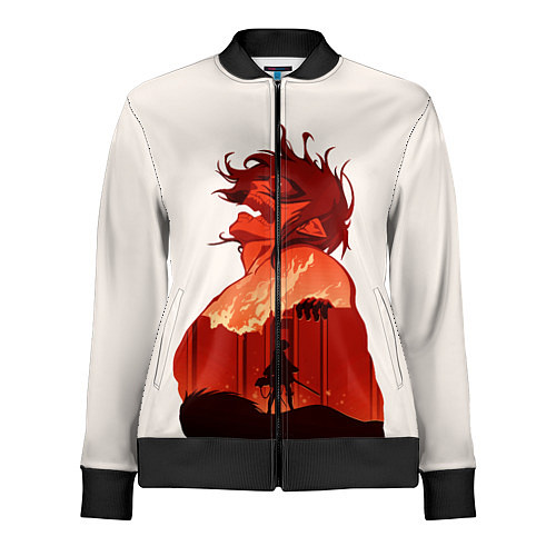 Женская олимпийка Атака Титанов / 3D-Черный – фото 1