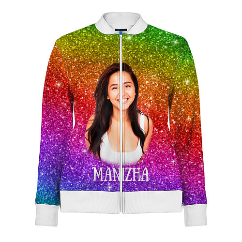 Женская олимпийка Manizha Радужные блестки / 3D-Белый – фото 1