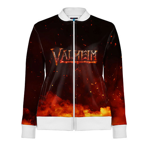Женская олимпийка Valheim огненный лого / 3D-Белый – фото 1