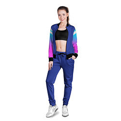 Олимпийка женская NEON GRADIENT FITNESS UNIFORM, цвет: 3D-черный — фото 2